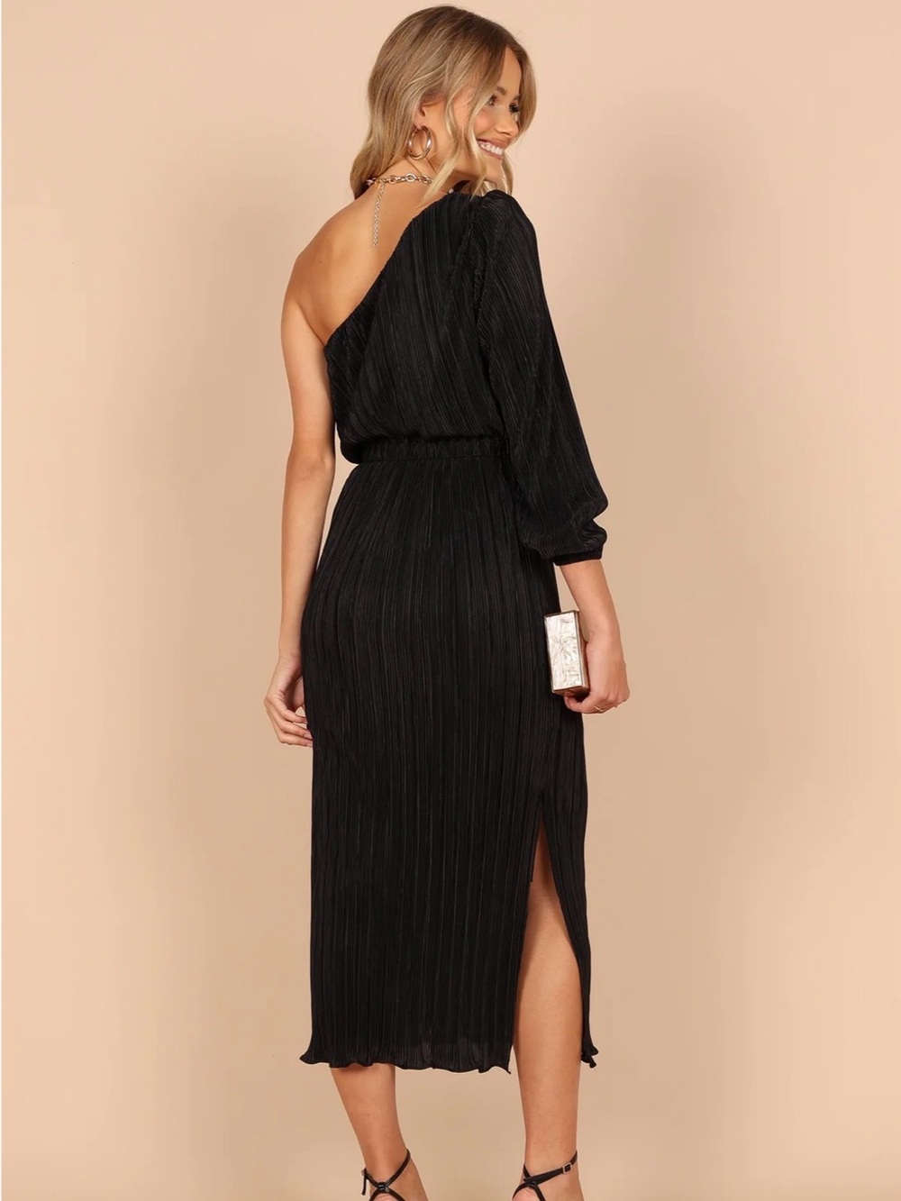Pontee One Shoulder Pleated Midi Dress - Petal and Pup - NWOT - Picture 3 of 8